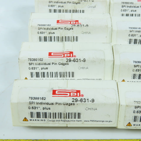 SPI Class ZZ Individual Pin Gage .639+ Lot Of 8