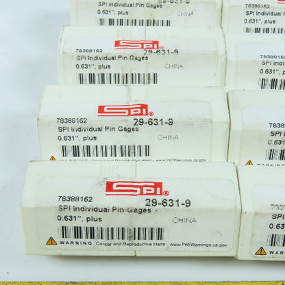 SPI Class ZZ Individual Pin Gage .639+ Lot Of 8