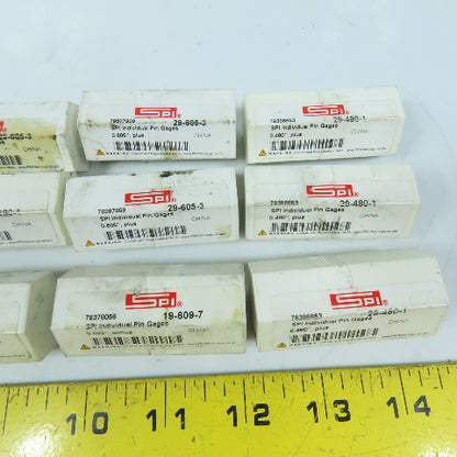 SPI Class ZZ Individual Pin Gage .480+, 0.605+, 0.609- Lot Of 12