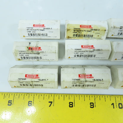 SPI Class ZZ Individual Pin Gage .480+, 0.605+, 0.609- Lot Of 12