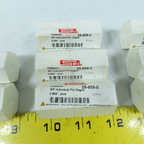 SPI Class ZZ Individual Pin Gage .0669+,.659+, 0.529+ Mixed Lot Of 8
