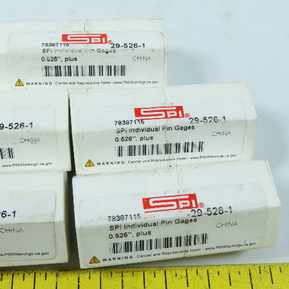 SPI 29-526-1 Class ZZ Individual Pin Gage 0.526"+ Lot Of 5