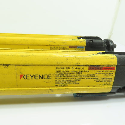 Keyence GL-R16L-T GL-R16L-R Safety Light Curtain Transmitter and Receiver Set