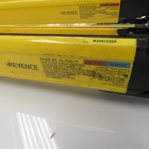 Keyence GL-R32L-T GL-R32L-R Safety Light Curtain Transmitter Receiver Set 24VDC