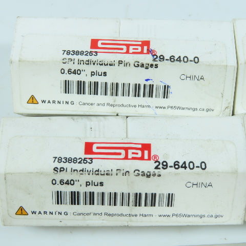 SPI 29-640-0 Class ZZ Individual Pin Gage 0.640"+ Lot Of 5
