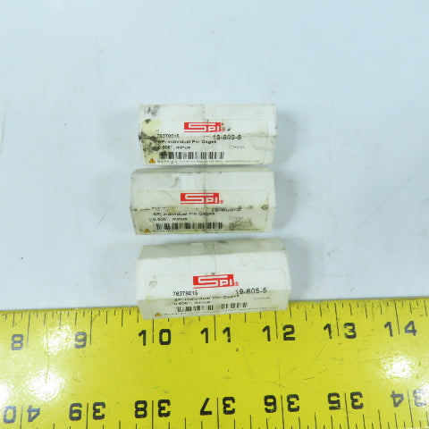 SPI 19-605-5 Class ZZ Individual Pin Gage 0.605"- Lot Of 3