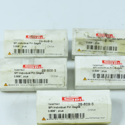 SPI 29-609-5 Class ZZ Individual Pin Gage 0.609"+ Lot Of 5