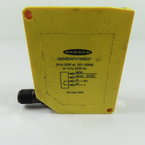 Banner Q60VR3AFV1000Q1 Adjustable Field Photoelectric Sensor 24-250VAC 12-250VDC