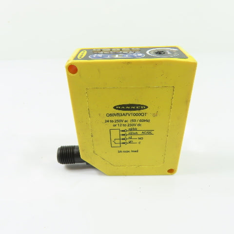 Banner Q60VR3AFV1000Q1 Adjustable Field Photoelectric Sensor 24-250VAC 12-250VDC