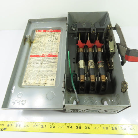 Square D H361 30A 3-Pole Fusible Heavy Duty Safety Disconnect Switch 600V