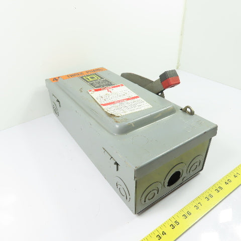 Square D H361 30A 3-Pole Fusible Heavy Duty Safety Disconnect Switch 600V
