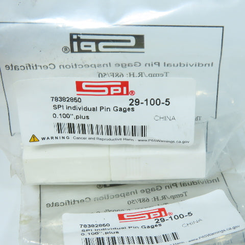 SPI 29-100-5 Class ZZ Individual Pin Gage .100"+ Lot Of 8