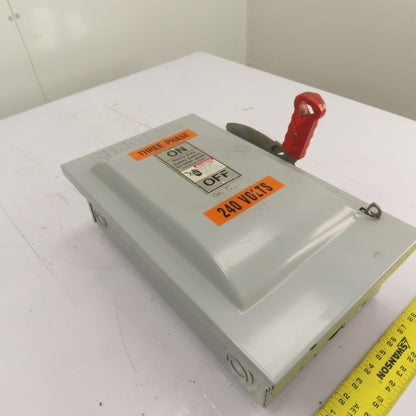 Siemens HF362 30A 3-Pole Fusible Heavy Duty Safety Disconnect Switch 600VAC
