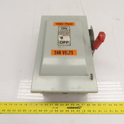 Siemens HF362 30A 3-Pole Fusible Heavy Duty Safety Disconnect Switch 600VAC