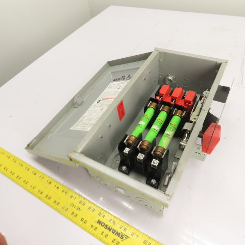 Siemens HF361 30A 3P Fusible Heavy Duty Safety Disconnect Switch 600VAC 250VDC
