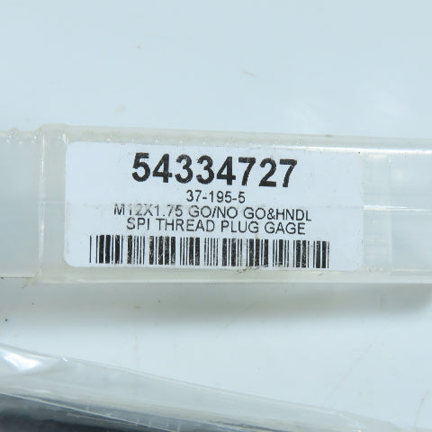 SPI 54334727 M12X1.75 GO/NO-GO Thread Gage W/ Handle