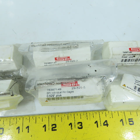 SPI 29-529-5 Class ZZ Individual Pin Gage 0.529"+, 0.488"+, 0.629"+ Lot Of 6