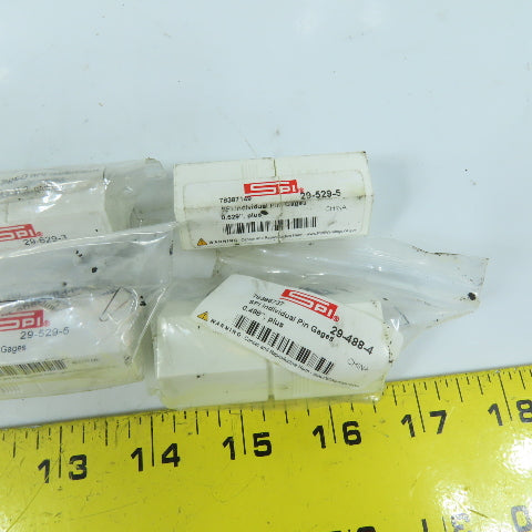 SPI 29-529-5 Class ZZ Individual Pin Gage 0.529"+, 0.488"+, 0.629"+ Lot Of 6
