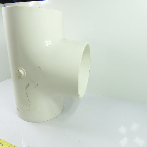 Charlotte 401-060 6" Schedule 40 PVC Tee Pipe Fitting