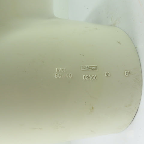 Spears D2466 6" PVC Sch 40 Tee Pipe Fitting