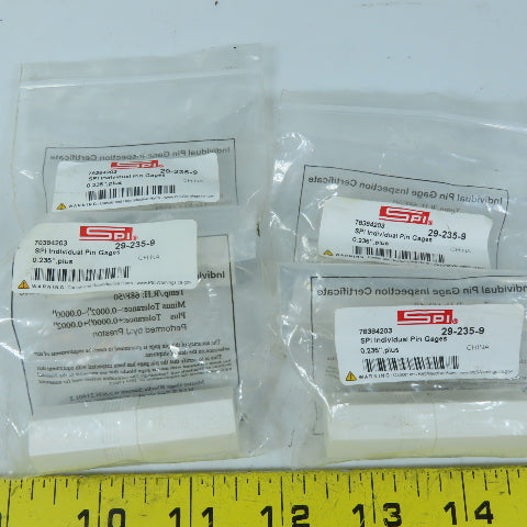 SPI 29-235-9 Class ZZ Individual Pin Gage 0.235"+ Lot Of 4