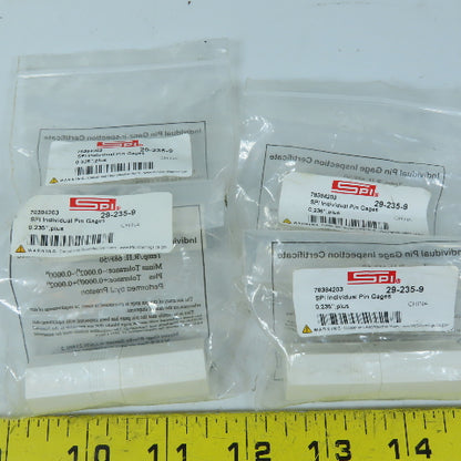 SPI 29-235-9 Class ZZ Individual Pin Gage 0.235"+ Lot Of 4