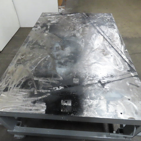 72" x 48" Steel Top Assembly Welding Fabrication Table 32-1/2" Tall W/ Casters