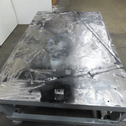 72" x 48" Steel Top Assembly Welding Fabrication Table 32-1/2" Tall W/ Casters
