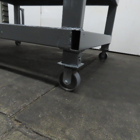 72" x 48" Steel Top Assembly Welding Fabrication Table 32-1/2" Tall W/ Casters
