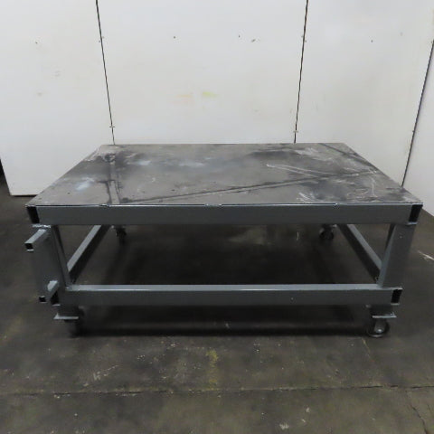 72" x 48" Steel Top Assembly Welding Fabrication Table 32-1/2" Tall W/ Casters