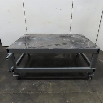 72" x 48" Steel Top Assembly Welding Fabrication Table 32-1/2" Tall W/ Casters