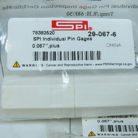 SPI 29-067-6 Class ZZ Individual Pin Gage 0.067"+ Lot Of 5