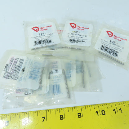 Vermont Gage 111210500 Class ZZ Individual Pin Gage .105"- Lot Of 9