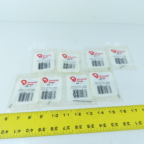 Vermont Gage 111107800 Class ZZ Individual Pin Gage .078"- Lot Of 8