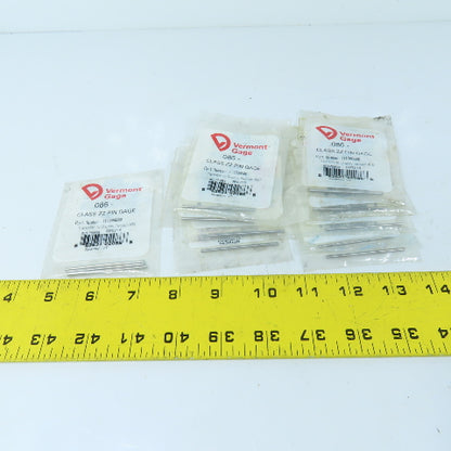 Vermont Gage 111208600 Class ZZ Individual Pin Gage .086"- Lot Of 12