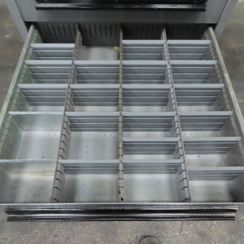 Stanley Vidmar 6 Drawer Small Parts Tools Storage Shop Cabinet 28" X 30" X 44.5"
