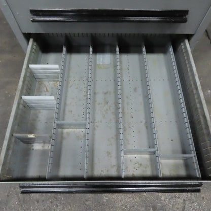 Stanley Vidmar 6 Drawer Small Parts Tools Storage Shop Cabinet 28" X 30" X 44.5"