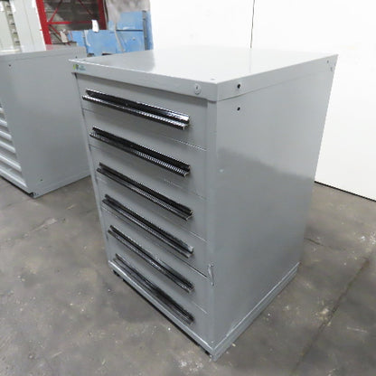 Stanley Vidmar 6 Drawer Small Parts Tools Storage Shop Cabinet 28" X 30" X 44.5"