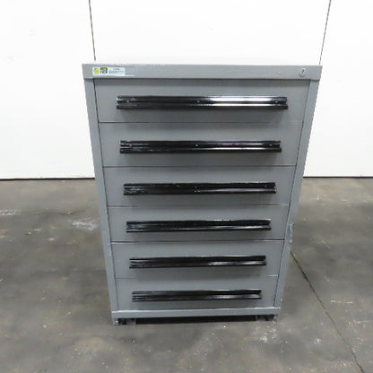 Stanley Vidmar 6 Drawer Small Parts Tools Storage Shop Cabinet 28" X 30" X 44.5"