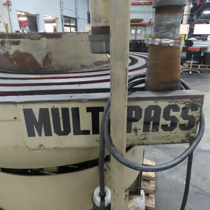 Roto-Finish MP-48-1.5-4 Multi-Pass 1-1/2" Channel Vibratory Deburring Unit 48"