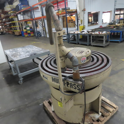 Roto-Finish MP-48-1.5-4 Multi-Pass 1-1/2" Channel Vibratory Deburring Unit 48"