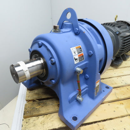 U.S. Motors HD15P2EC 15HP 11:1 Gear Motor 230/460V 3Ph 1775RPM 254TC 165RPM
