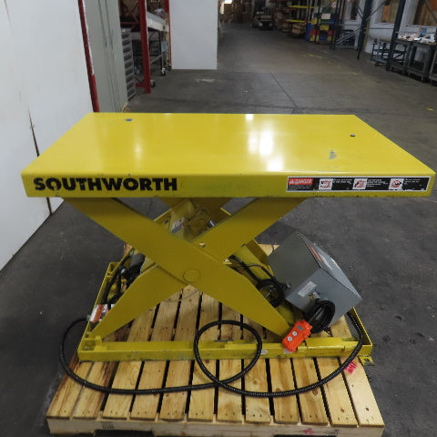 Southworth LS2-36 2000LB Hydraulic Scissor Lift Table 48" x 28" 230/460V 3Ph