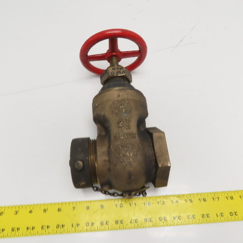Powhatan 19-281 2-1/2" Brass Fire Hose Gate Valve 300W