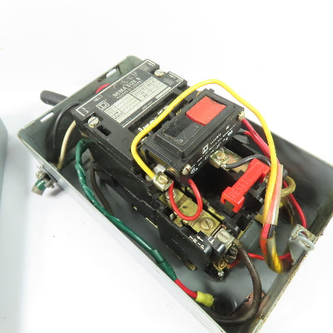 Square D 8536 SBG1 NEMA Size 0 1Ph Manual Motor Starter 230VAC 2HP W/9991SCG8