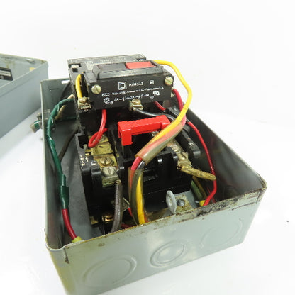 Square D 8536 SBG1 NEMA Size 0 1Ph Manual Motor Starter 230VAC 2HP W/9991SCG8