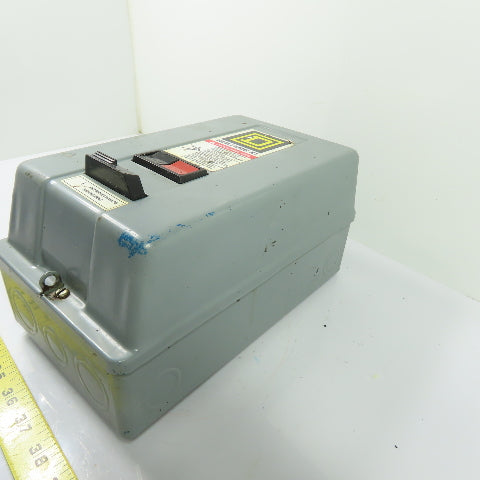 Square D 8536 SBG1 NEMA Size 0 1Ph Manual Motor Starter 230VAC 2HP W/9991SCG8