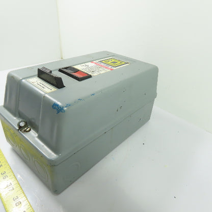 Square D 8536 SBG1 NEMA Size 0 1Ph Manual Motor Starter 230VAC 2HP W/9991SCG8