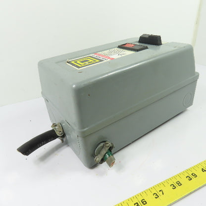 Square D 8536 SBG1 NEMA Size 0 1Ph Manual Motor Starter 230VAC 2HP W/9991SCG8