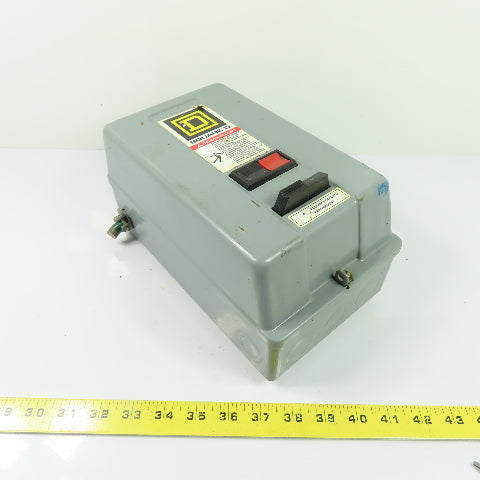Square D 8536 SBG1 NEMA Size 0 1Ph Manual Motor Starter 230VAC 2HP W/9991SCG8